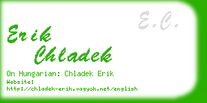 erik chladek business card